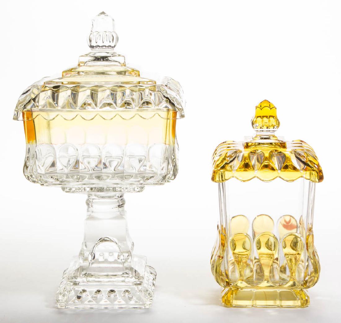 CRYSTAL WEDDING (OMN) - AMBER-STAINED TABLE ARTICLES, (1 of 1)