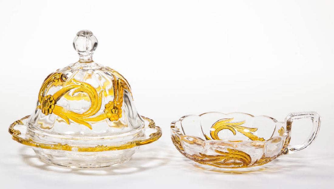 DUNCAN NO. 2000 / FLOWERED SCROLL - AMBER-STAINED (1 of 1)