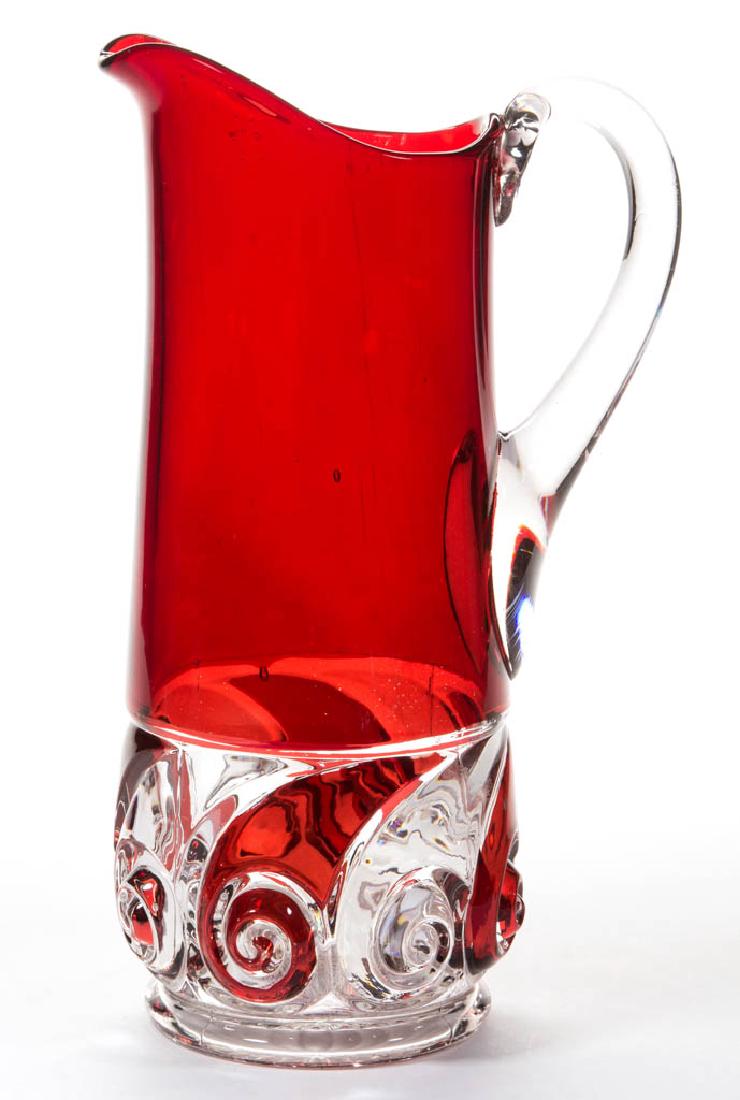 DUNCAN NO. 360 / SNAIL - RUBY-STAINED WATER PITCHER (1 of 1)
