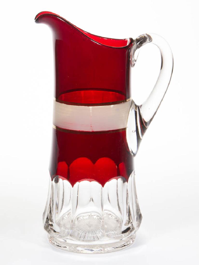 DUNCAN NO. 56 / BLOCKED THUMBPRINT BAND - RUBY-STAINED (1 of 1)