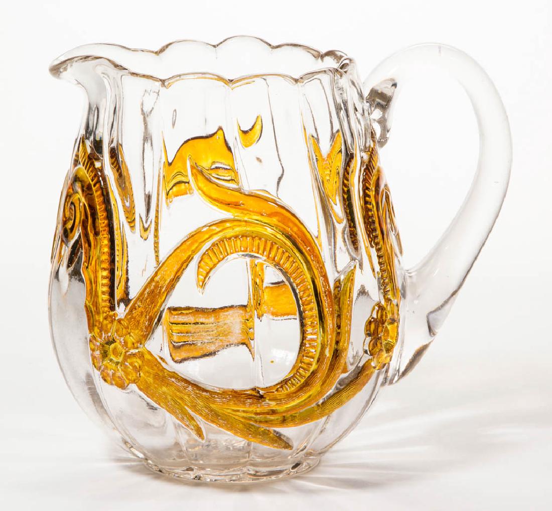 DUNCAN NO. 2000 / FLOWERED SCROLL - AMBER-STAINED MILK (1 of 1)