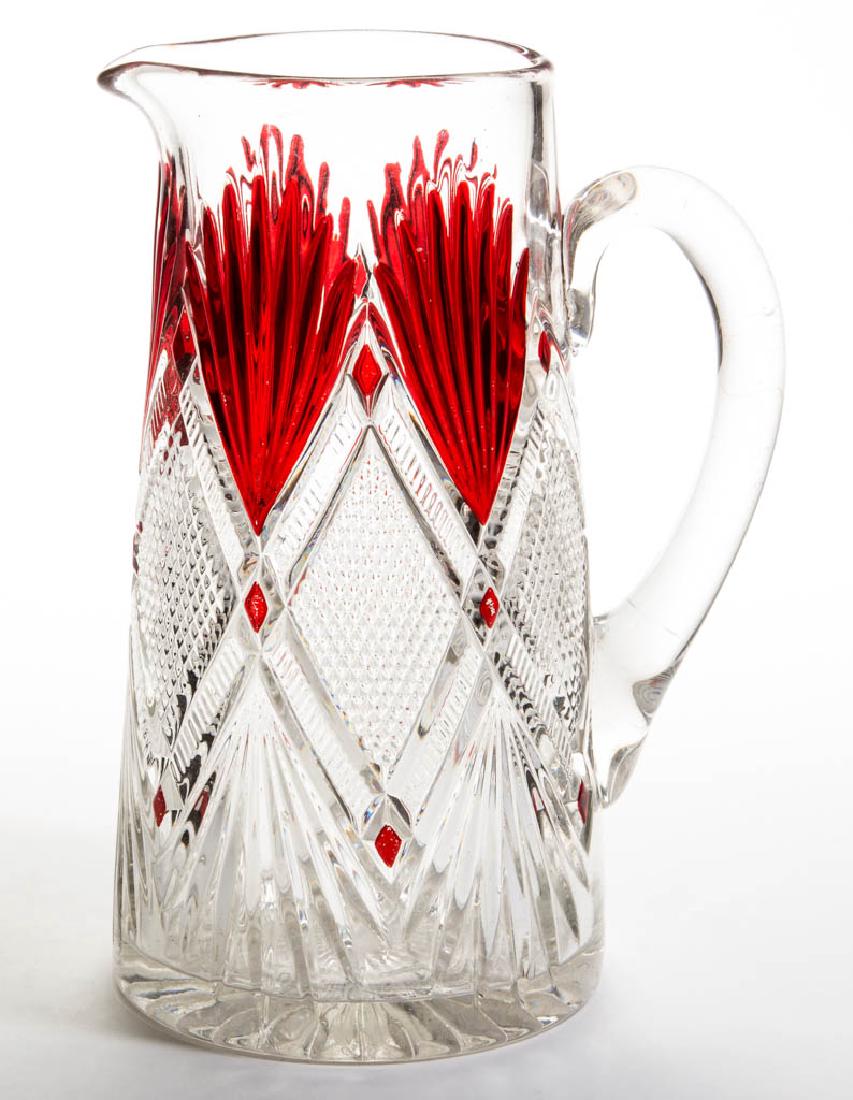 GRATED DIAMOND AND SUNBURST - RUBY-STAINED WATER (1 of 1)