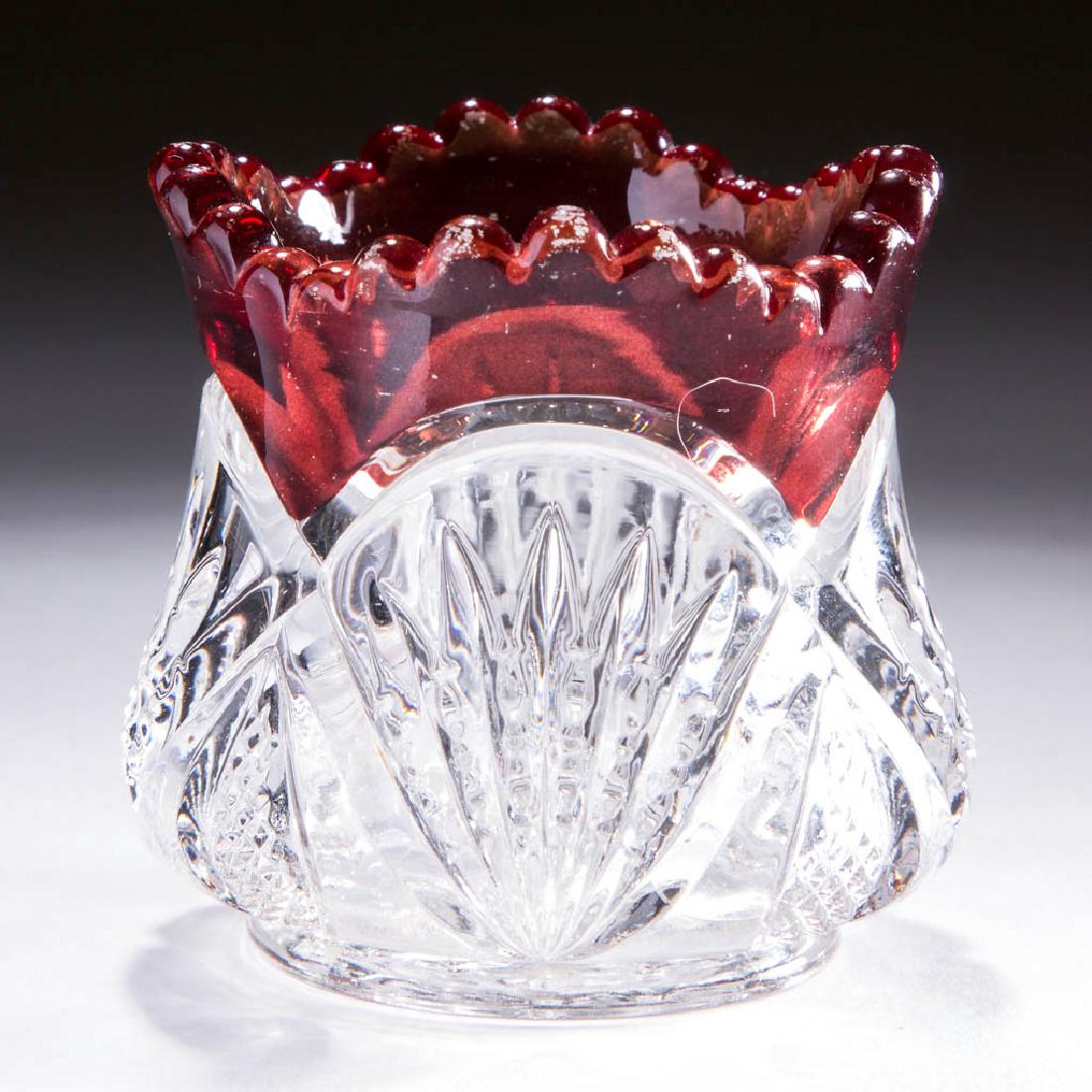 HEISEY NO. 1255 / PINEAPPLE & FAN - RUBY-STAINED (1 of 1)