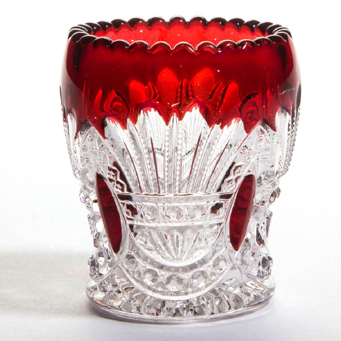 HEISEY NO. 335 / PRINCE OF WALES - RUBY-STAINED (1 of 1)