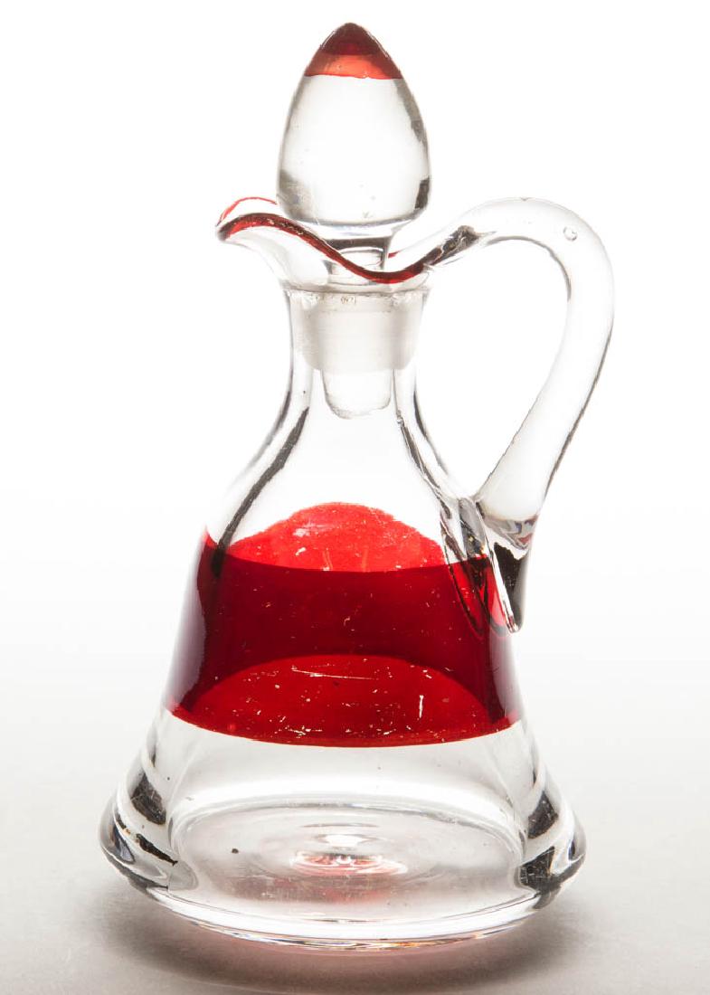 HEISEY NO. 337 / TOURAINE - RUBY-STAINED CRUET (1 of 1)