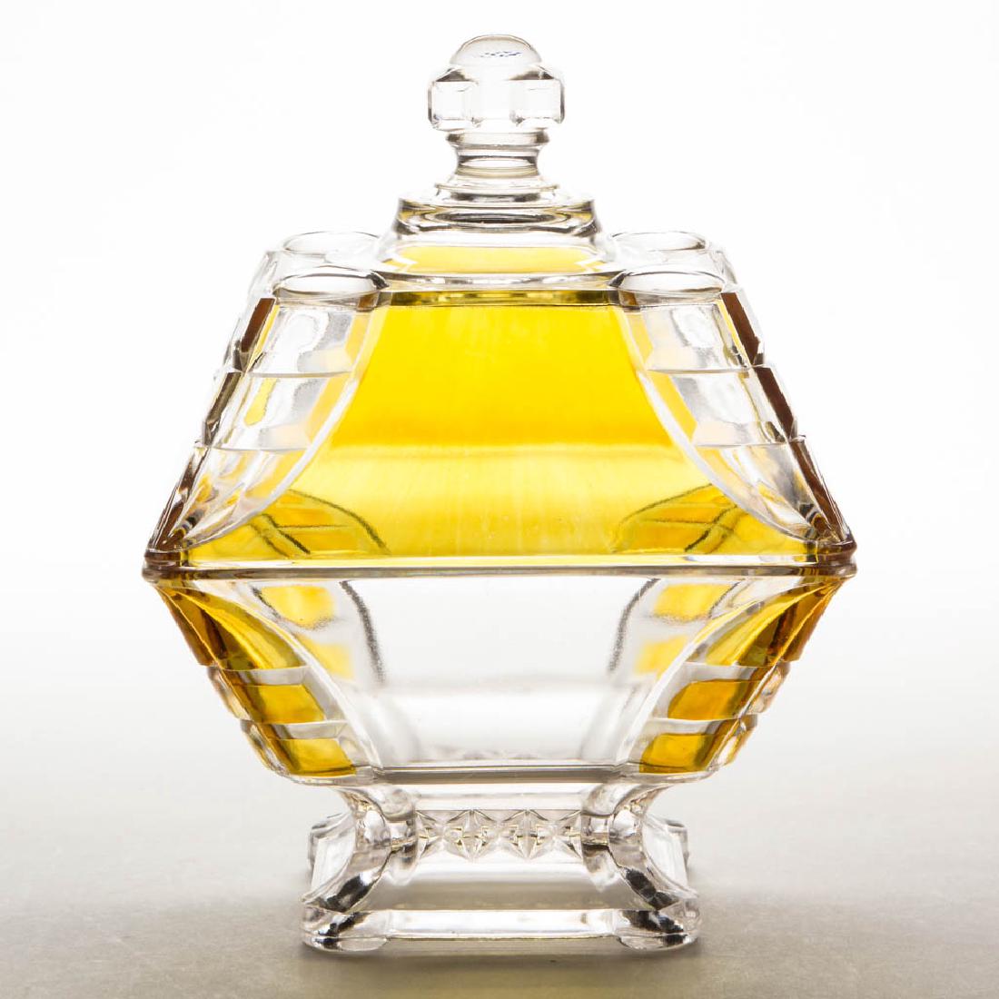 HIDALGO / ADAMS NO. 5 - AMBER-STAINED COVERED COMPOTE (1 of 1)