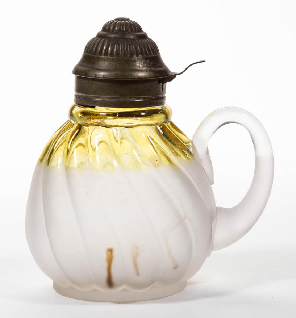 HOBBS NO. 326 / SWIRL - AMBER-STAINED SYRUP PITCHER (1 of 1)