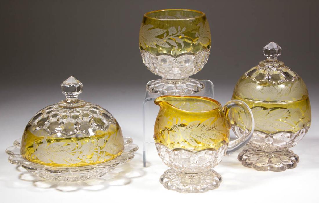 HOBBS NO. 335 / HEXAGON BLOCK - AMBER-STAINED (1 of 1)