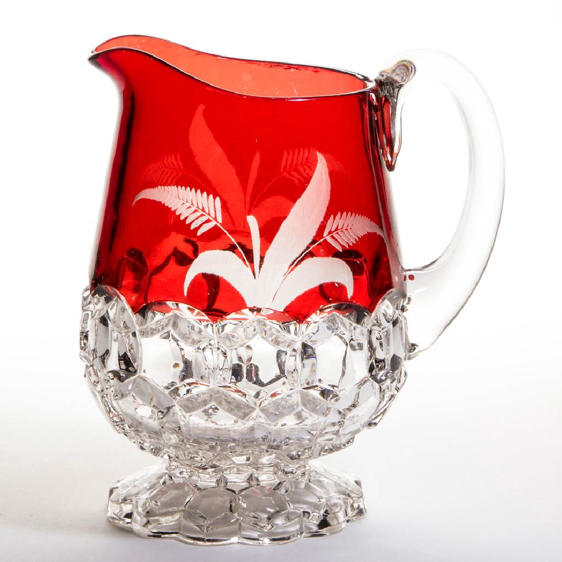 HOBBS NO. 335 / HEXAGON BLOCK - RUBY-STAINED WATER (1 of 1)