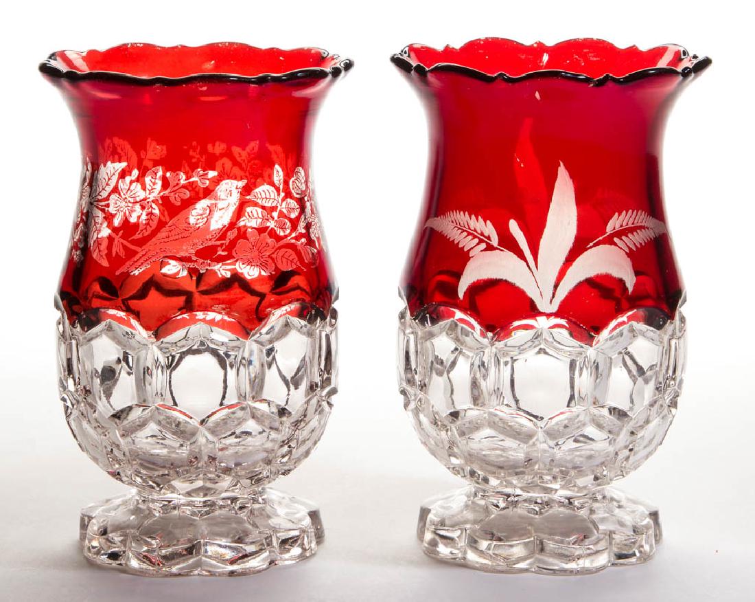 HOBBS NO. 335 / HEXAGON BLOCK - RUBY-STAINED CELERY (1 of 1)