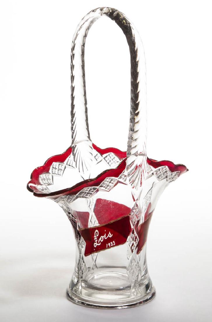 IMPERIAL NO. 1 / THREE-IN-ONE - RUBY-STAINED BASKET (1 of 1)