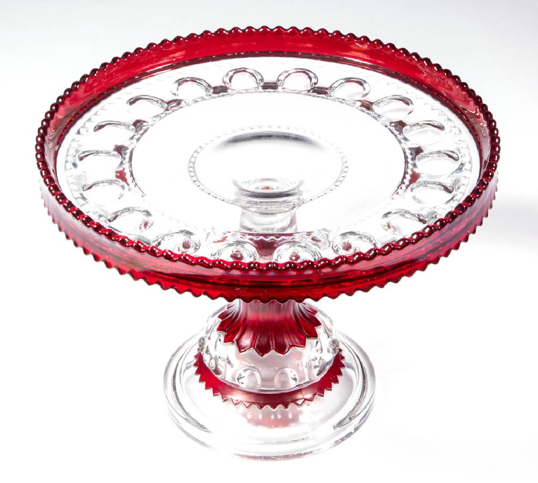 KING'S CROWN / EXCELSIOR (OMN) - RUBY-STAINED SALVER / (1 of 1)