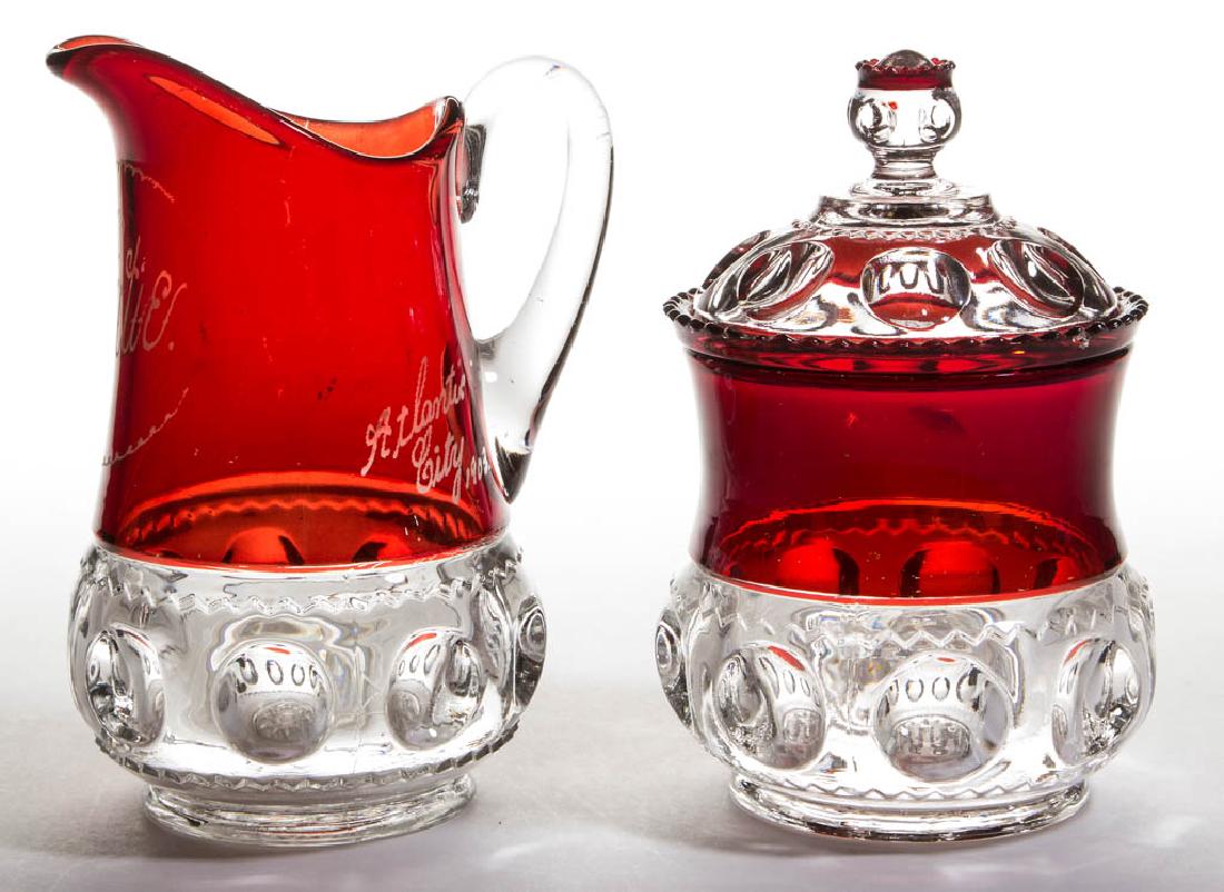 KING'S CROWN / EXCELSIOR (OMN) - RUBY-STAINED ARTICLES, (1 of 1)