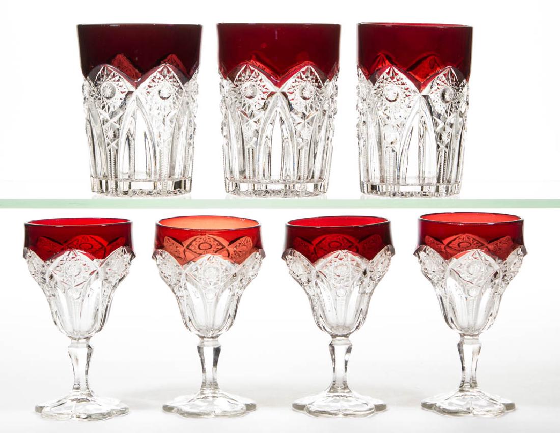 NOGI (OMN) - RUBY-STAINED DRINKING ARTICLES, LOT OF (1 of 1)