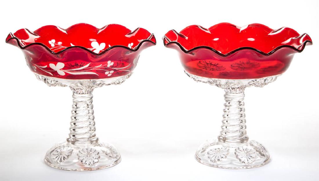 RIVERSIDE NO. 408 / DOUBLE DAISY - RUBY-STAINED OPEN (1 of 1)