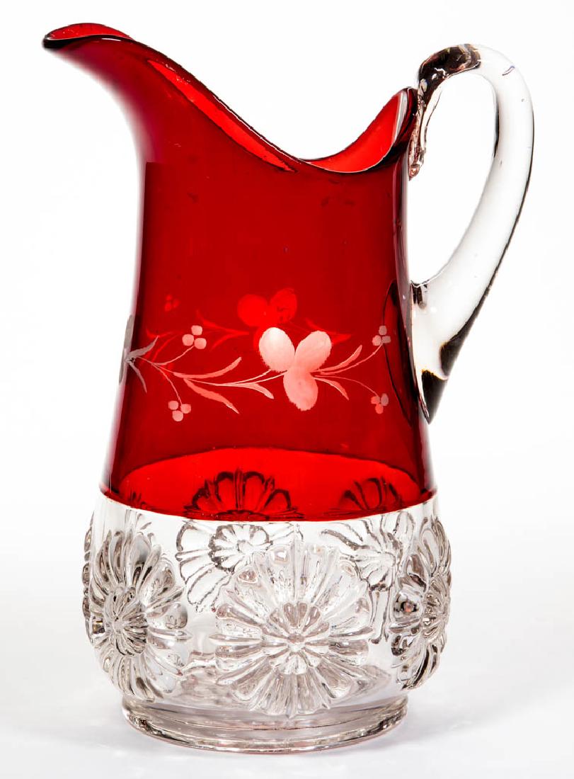 RIVERSIDE NO. 408 / DOUBLE DAISY - RUBY-STAINED WATER (1 of 1)