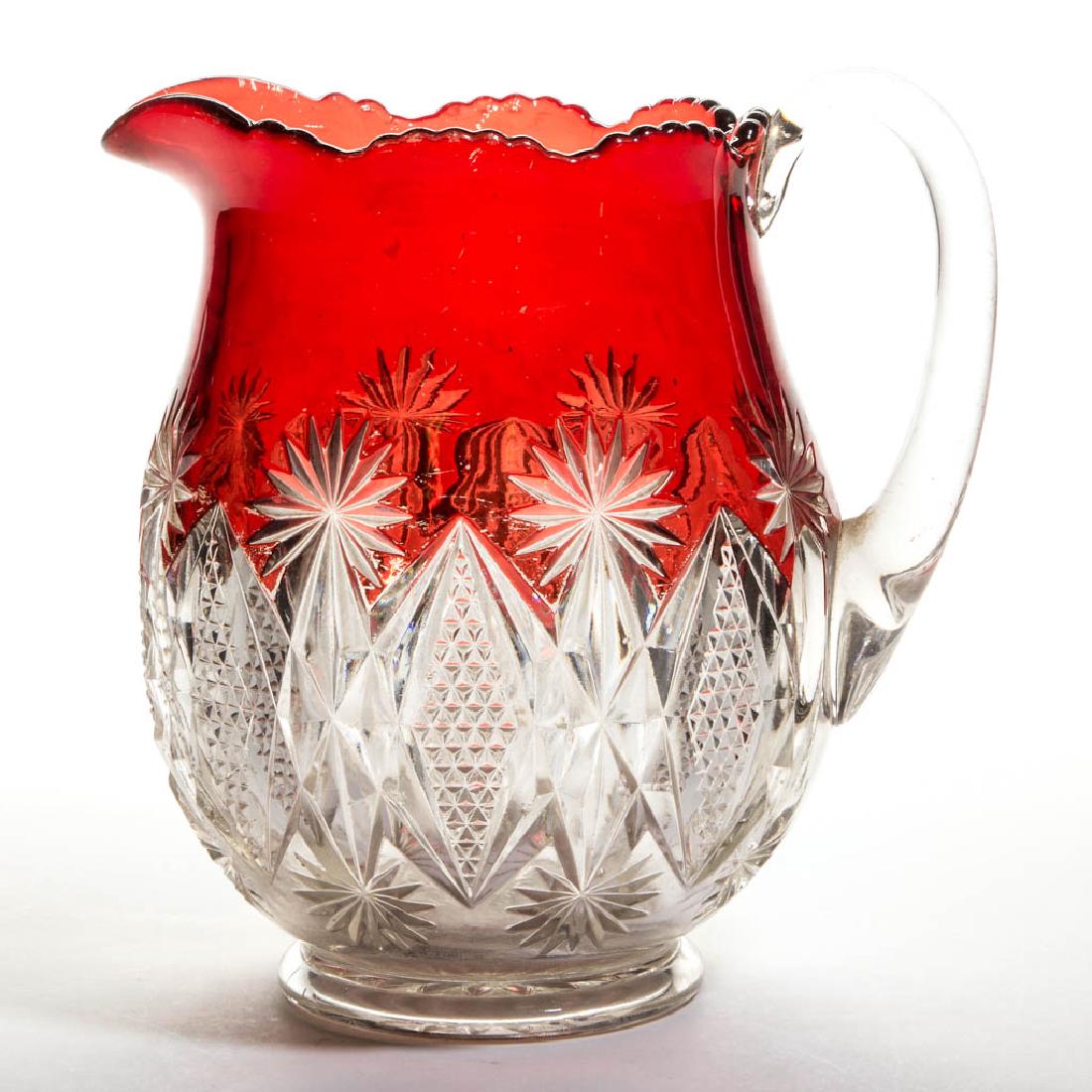 SHOSHONE / VICTOR (OMN) - RUBY-STAINED WATER PITCHER (1 of 1)