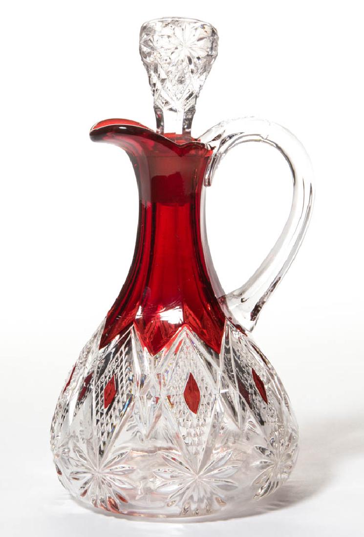 SHOSHONE / VICTOR (OMN) - RUBY-STAINED CRUET (1 of 1)