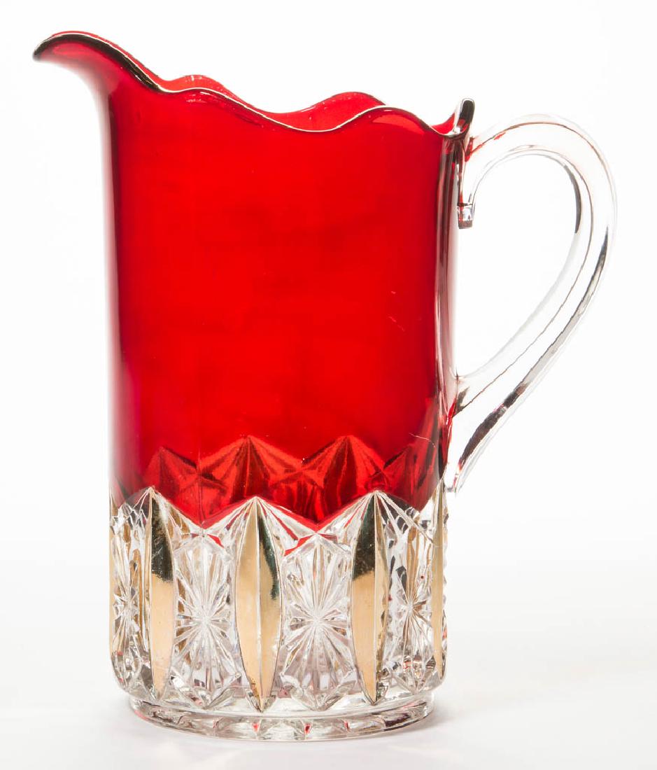 STARTEC - RUBY-STAINED WATER PITCHER (1 of 1)