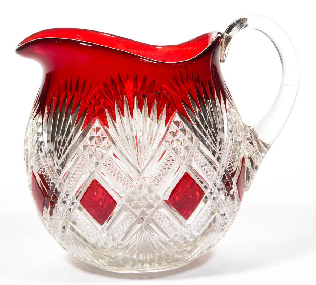 TACOMA (OMN) - RUBY-STAINED WATER PITCHER / JUG (1 of 1)