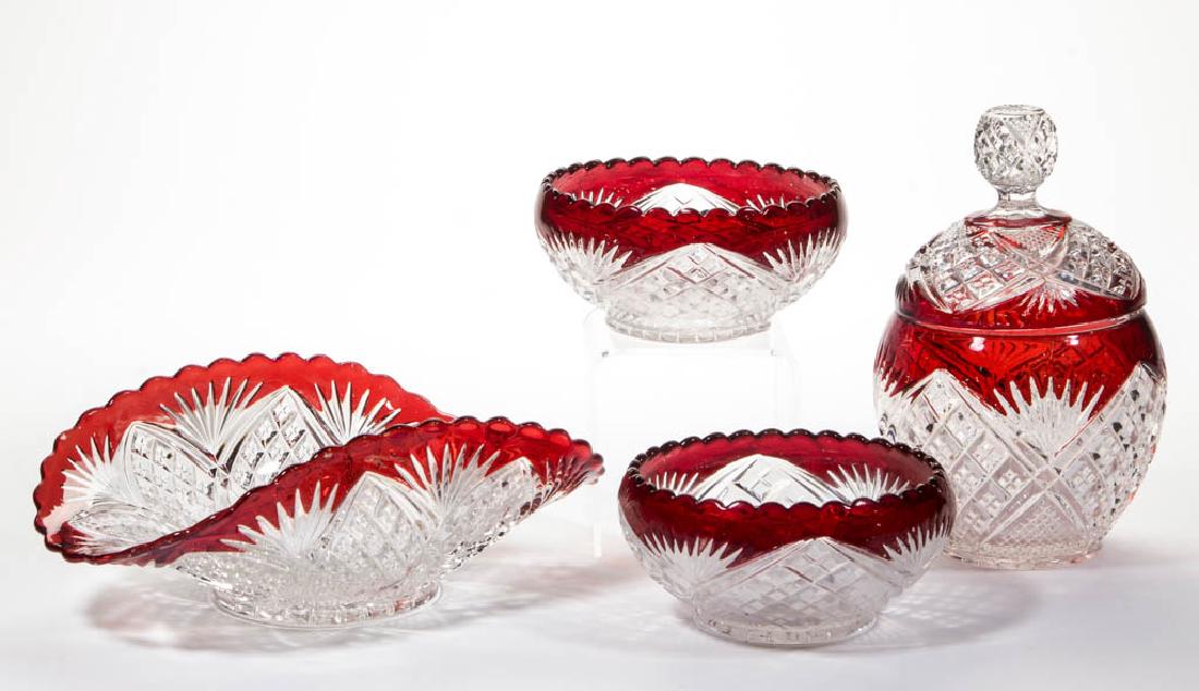 TARENTUM'S VIRGINIA - RUBY-STAINED ARTICLES, LOT OF (1 of 1)