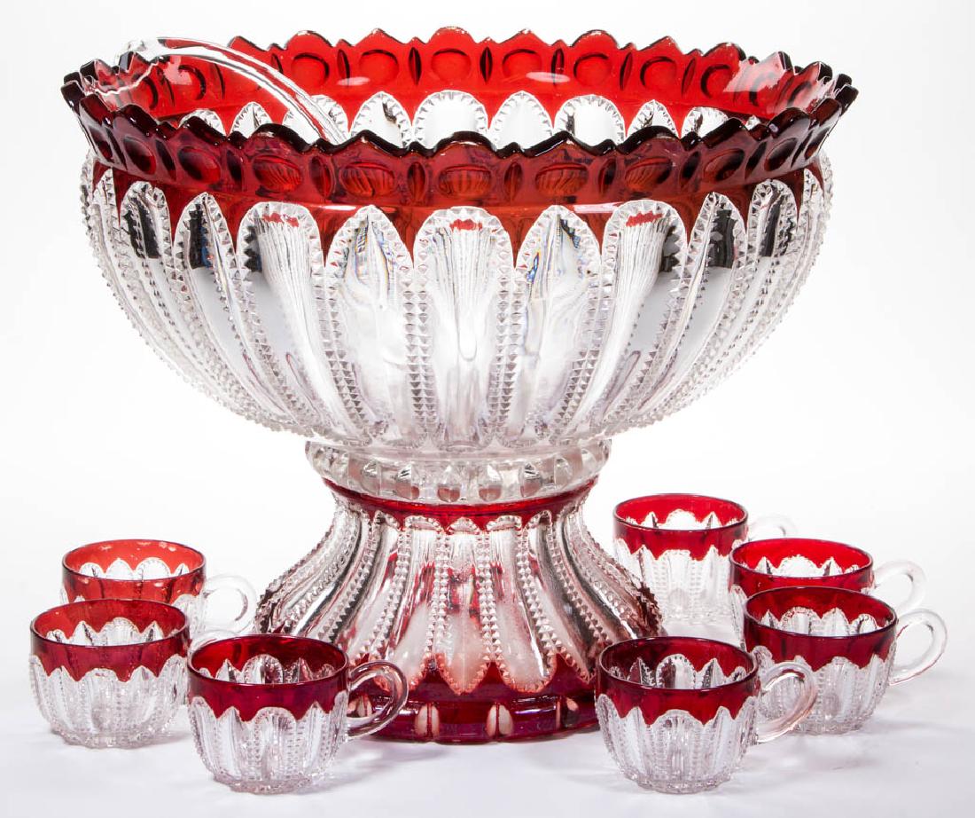 THE PRIZE (OMN) - RUBY-STAINED NINE-PIECE PUNCH SET (1 of 1)