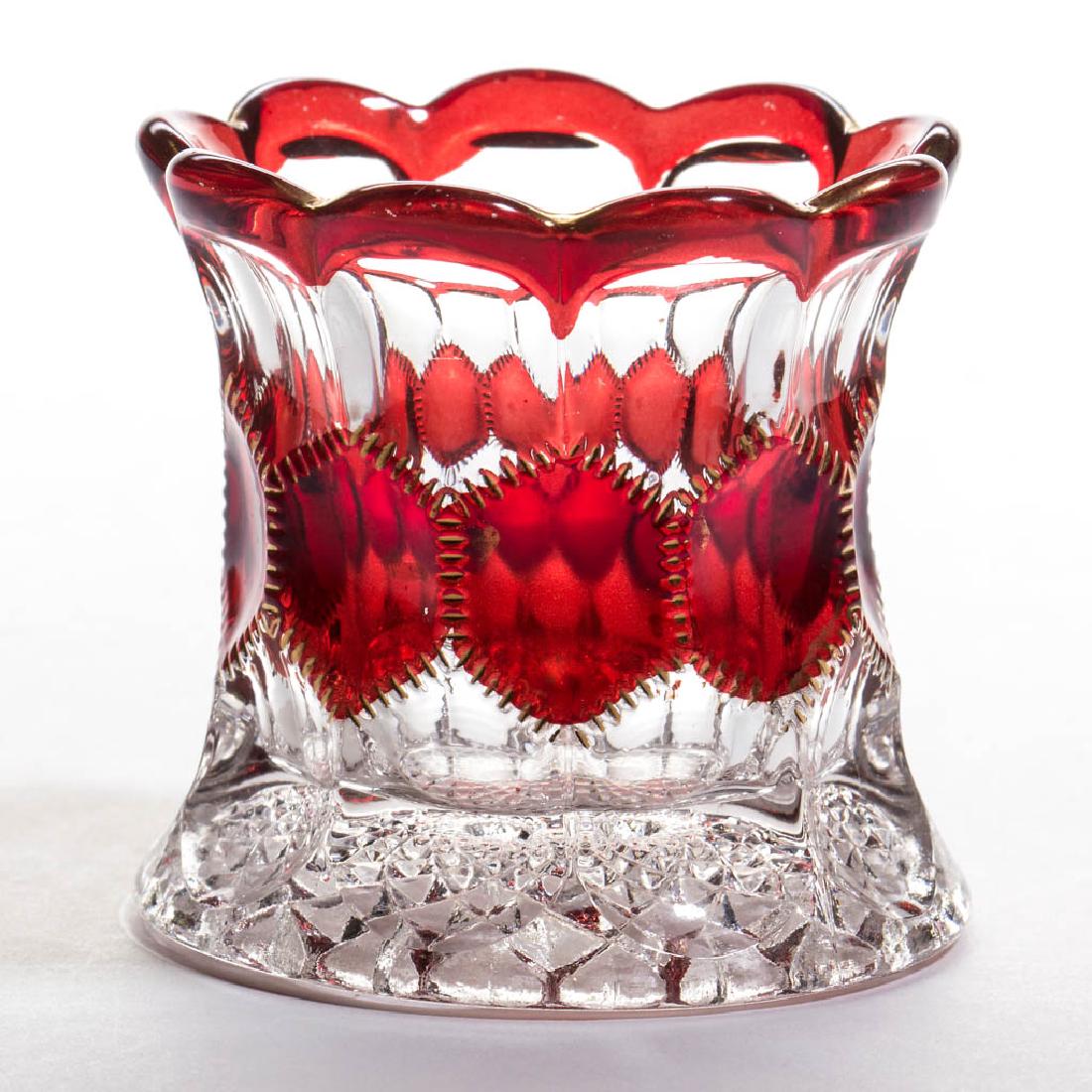 UNION'S RADIANT (OMN) - RUBY-STAINED TOOTHPICK HOLDER (1 of 1)