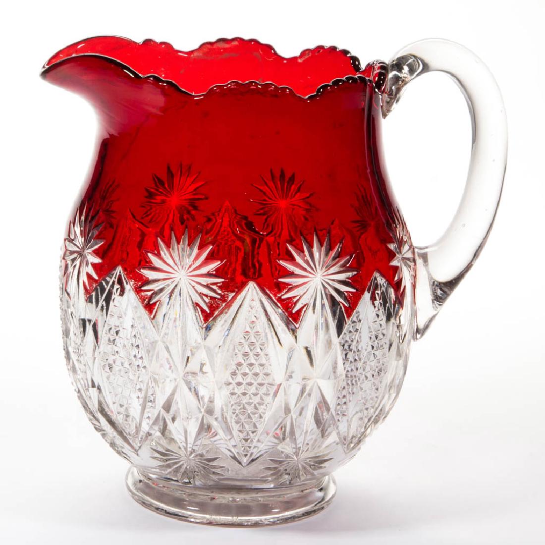 WESTMORELAND'S STERLING - RUBY-STAINED WATER PITCHER (1 of 1)