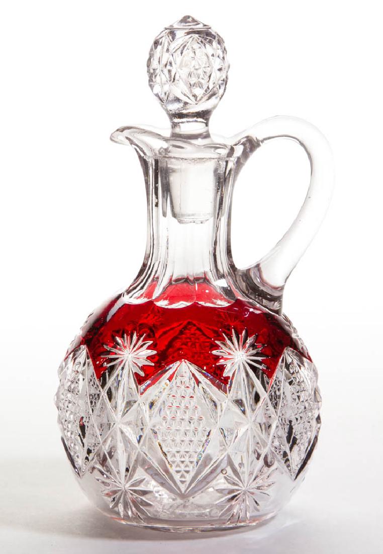 WESTMORELAND'S STERLING - RUBY-STAINED CRUET (1 of 1)