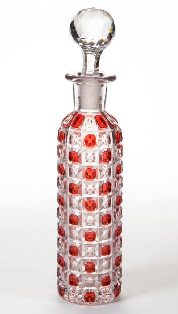 UNIDENTIFIED DIMPLED BLOCK - RUBY-STAINED APOTHECARY / (1 of 1)