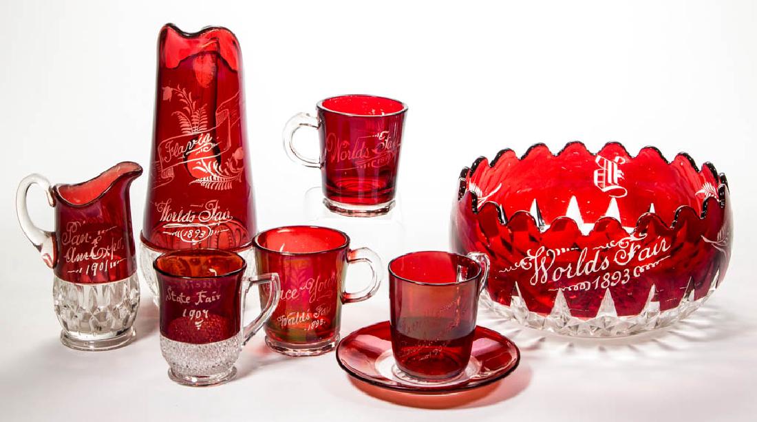 ASSORTED EAPG - RUBY-STAINED WORLD'S FAIR / (1 of 1)