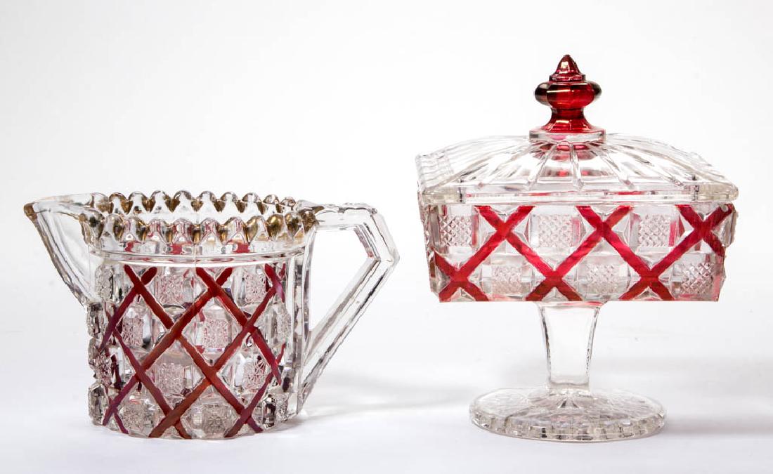 ASSORTED EAPG - RUBY-STAINED ARTICLES, LOT OF TWO (1 of 1)