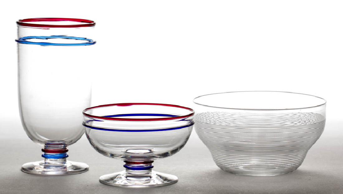 STEUBEN ORNAMENTED ART GLASS ARTICLES, LOT OF TWO (1 of 1)