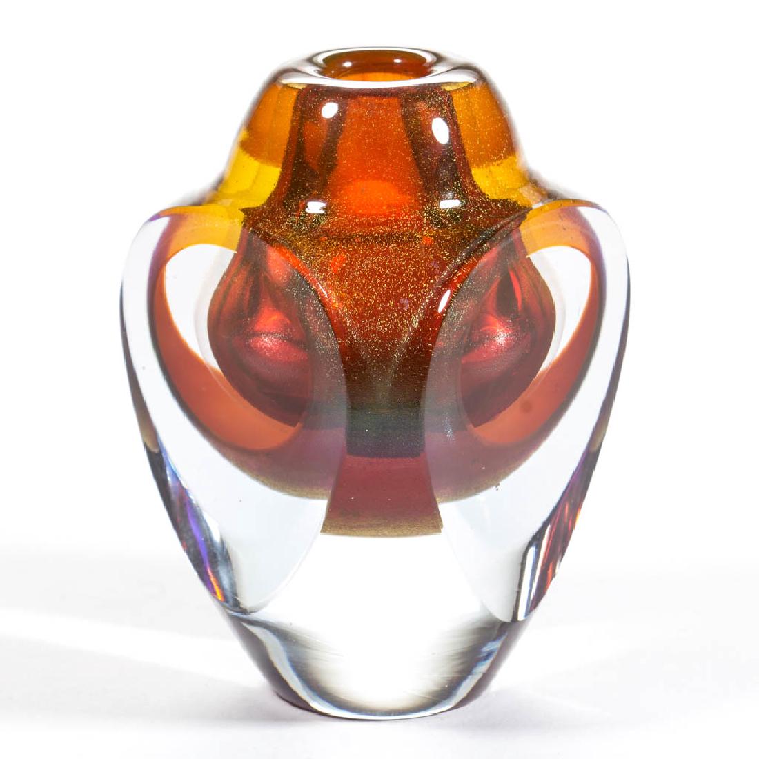 JON KUHN FLOATING ORB STUDIO ART GLASS PAPERWEIGHT / (1 of 3)