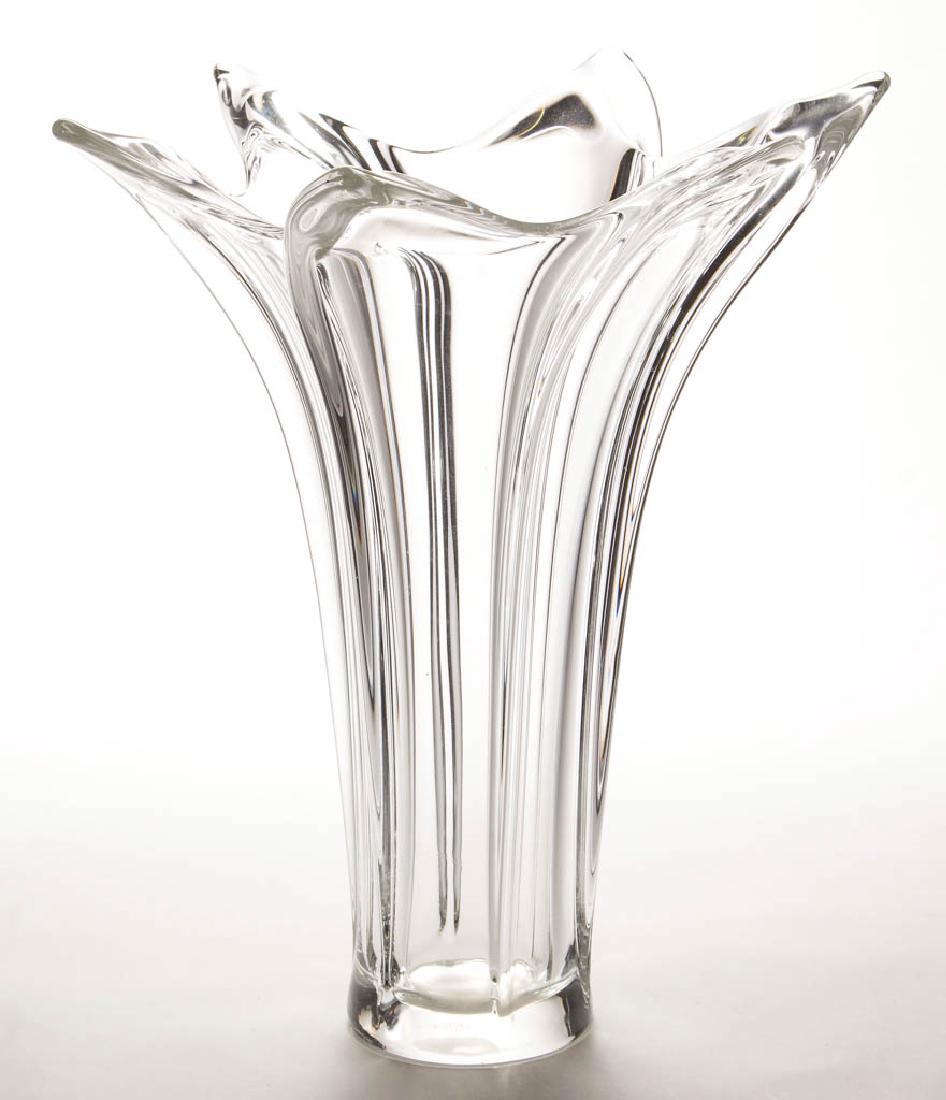 ART VANNES CRYSTAL ART GLASS LARGE VASE (1 of 1)