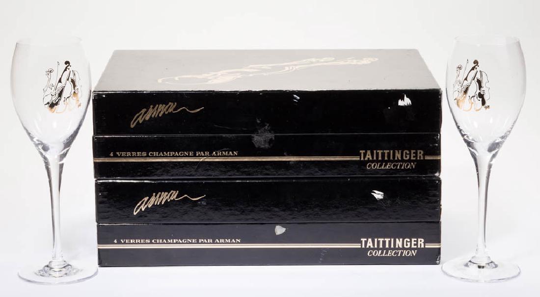 TAITTINGER CRYSTAL CHAMPAGNE GLASSES, LOT OF SIX (1 of 1)