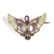 ART DECO STERLING AND ENAMEL FIGURAL PIN