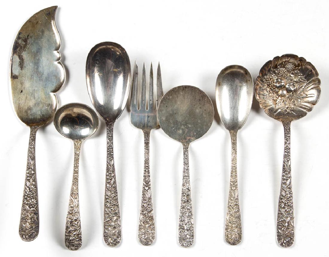 KIRK "REPOUSSE" STERLING SILVER SERVING ARTICLES, LOT (1 of 1)