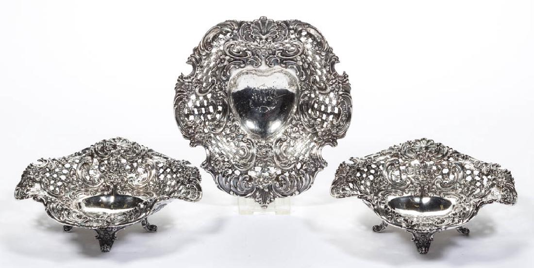 TIFFANY & CO. STERLING SILVER BON BON / NUT DISHES, SET (1 of 3)