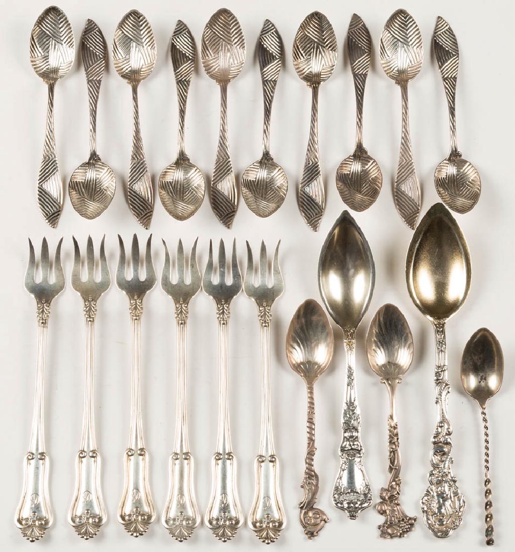 AMERICAN STERLING SILVER FLATWARE ARTICLES, LOT OF 21 (1 of 1)