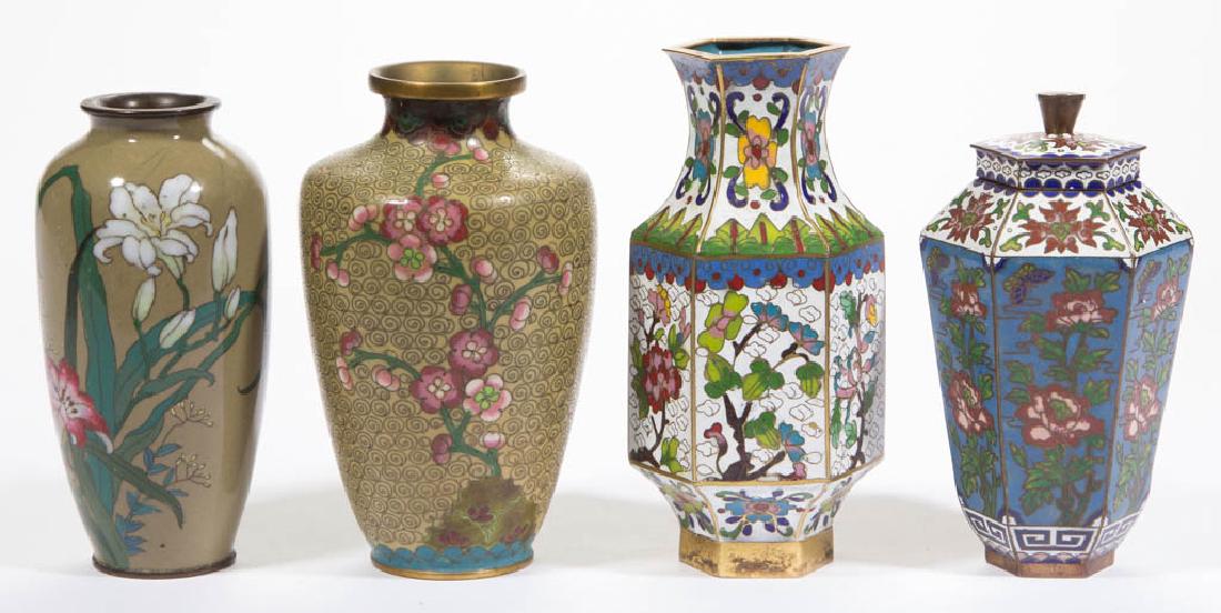 CHINESE / ASIAN CLOISONNE ARTICLES, LOT OF FOUR (1 of 6)