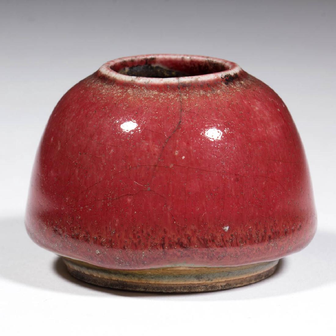 CHINESE OXBLOOD / SANG DE BOEUF CERAMIC WATER / BRUSH (1 of 6)