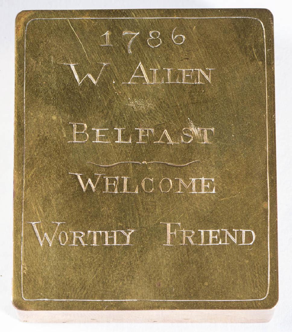 IRISH BRASS TOBACCO BOX (1 of 2)