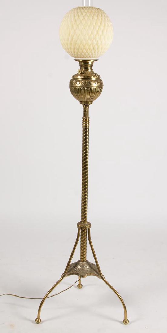BRASS KEROSENE PIANO LAMP (1 of 3)