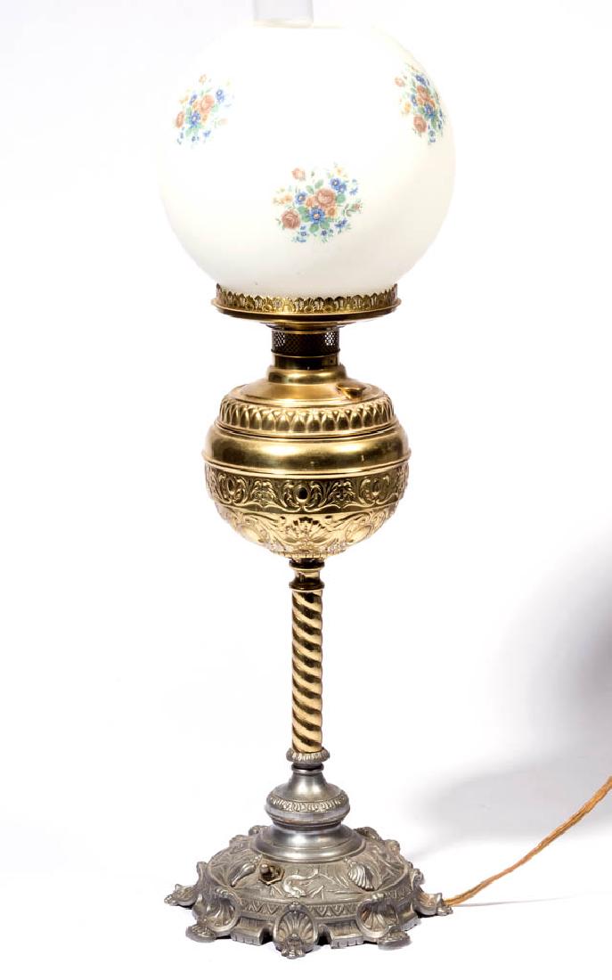 MIXED METAL JUNIOR KEROSENE BANQUET LAMP (1 of 1)