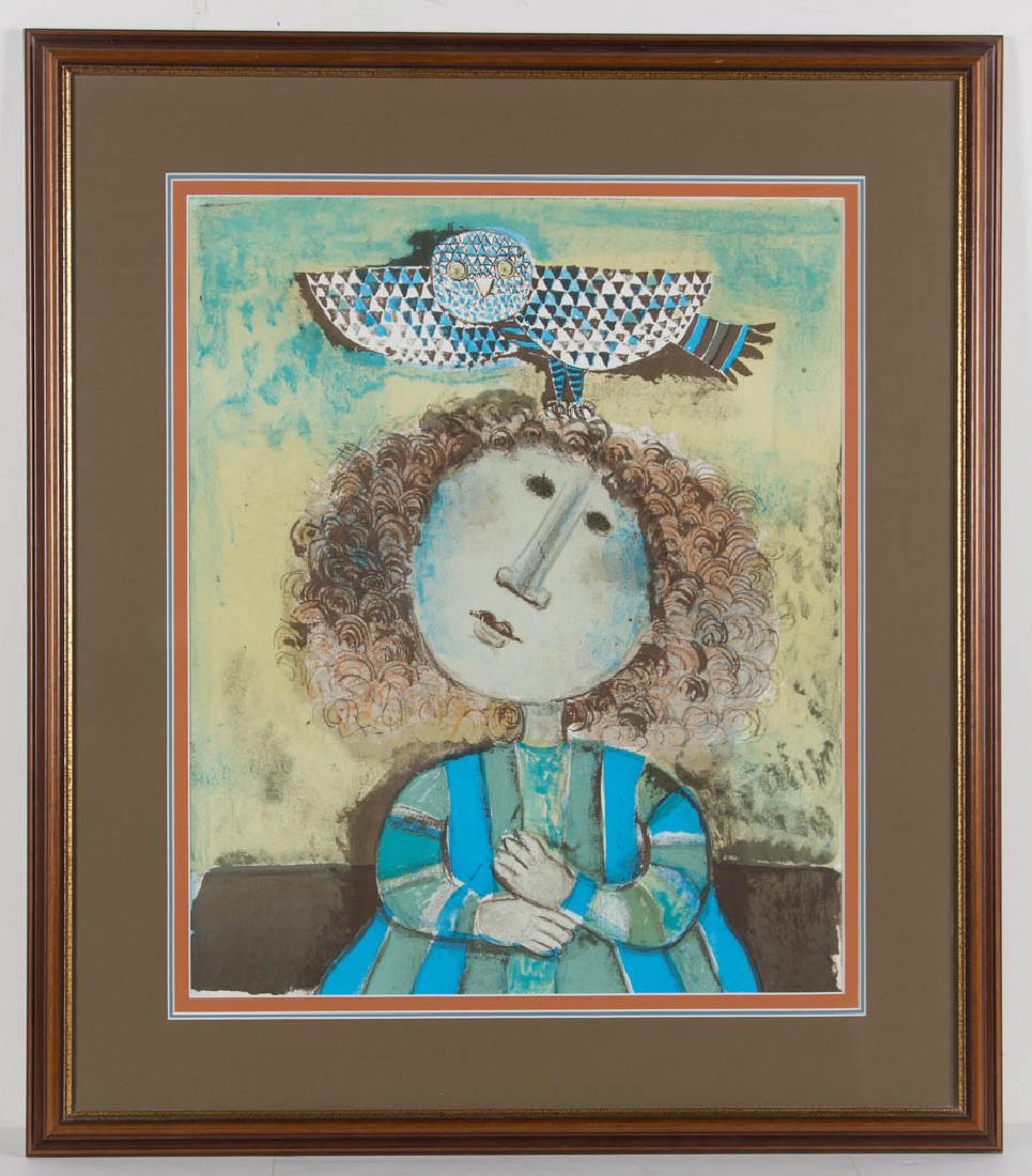 GRACIELA RODO BOULANGER (BOLIVIAN, B.1935) "BLUE OWL" (1 of 2)