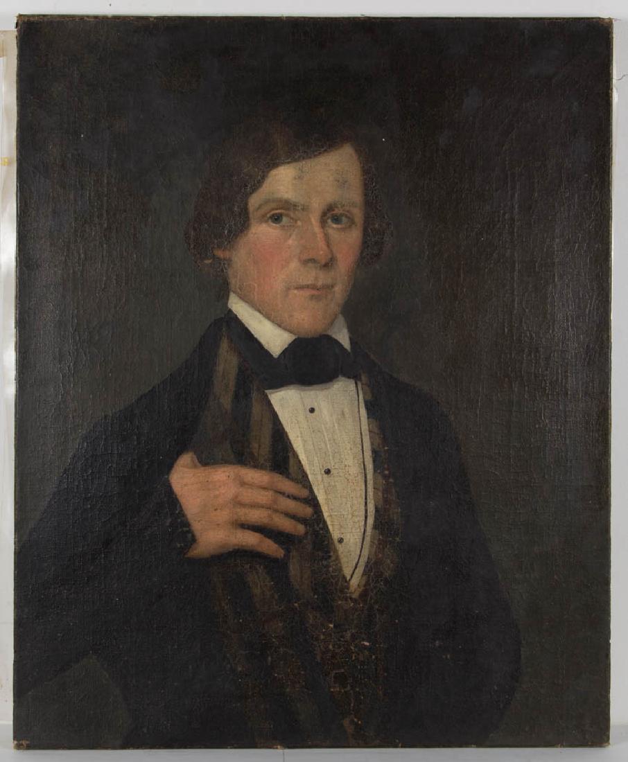 AMERICAN SCHOOL (19TH CENTURY) PORTRAIT OF A MAN (1 of 2)