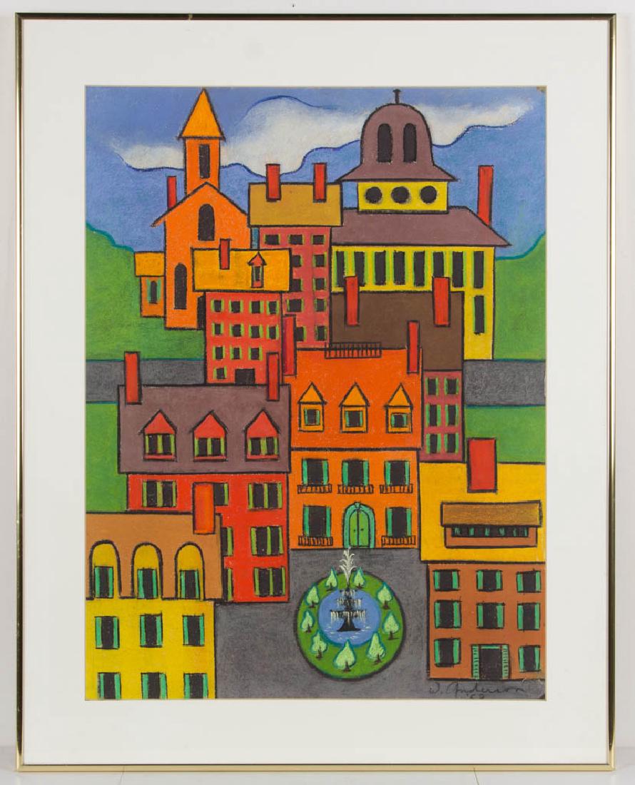 WINSLOW ANDERSON (AMERICAN, 1917-2007 "THE TOWN" (1 of 3)