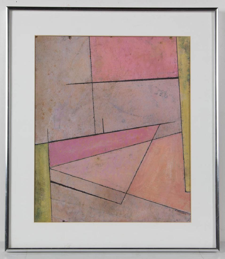 WINSLOW ANDERSON (AMERICAN, 1917-2007) "PINK AND YELLOW (1 of 3)