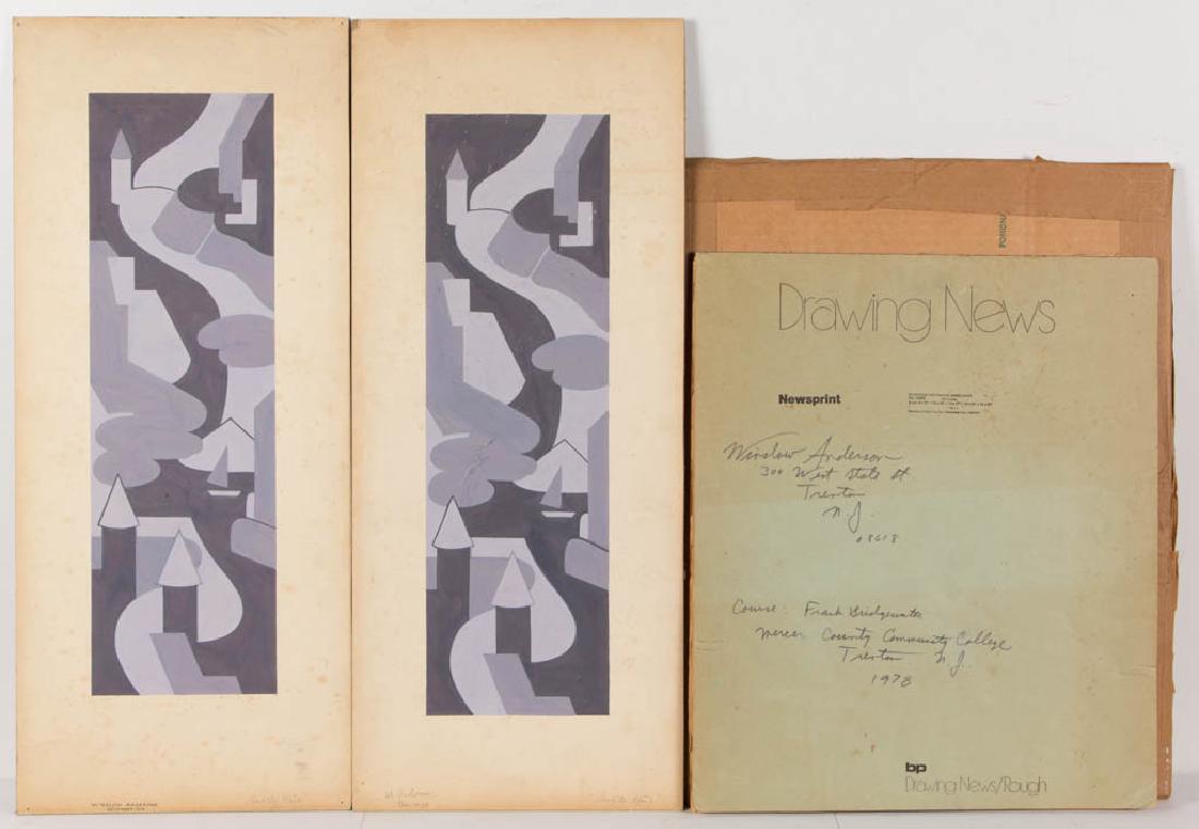 PAIR OF WINSLOW ANDERSON (AMERICAN, 1917-2007) ABSTRACT (1 of 5)